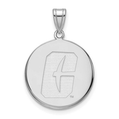 Black Bow Jewelry 10k White Gold North Carolina at Charlotte 49ers NCAA Large Pendant