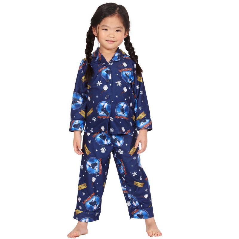 The Polar Express Toddler Believe Button-Front Coat And Pants Pajama Set, 2 of 6