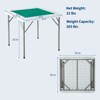 Mahjong Table, 4 Player Folding Domino Table with Wear-Resistant Green Tabletop, Portable Card Desk with Cup Holders & Chip Trays for Mahjong Poker - 2 of 4