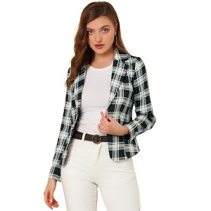INSPIRE CHIC Women's Notched Lapel Open Front Business Casual Blazer - 1 of 4