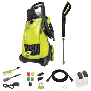 Sun Joe Electric Pressure Washer, Portable 14.5 Amp Corded Power Washer with Wheels, Fixed Brush, Turbo Nozzle and 5 Hose Nozzles, SPX3000-PK1, Green - 1 of 4