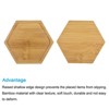 Unique Bargains Indoor Hexagonal Bamboo Planter Saucer Drip Tray Plant Drainage Trays 8 Pcs - 4 of 4