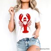 Santa Claws Lobster T-Shirt, Funny Pun Coastal Christmas Holiday Tee White XS - 4 of 4