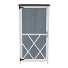Christopher Knight Home Isidora Patio Two-Tone Storage Shed with 3 Shelves and Sloped Roof - 4 of 4