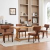 Modern Leather Dining Chairs Set of 2,Hardwood Frame, 265LBS Capacity, Easy-Clean Upholstery,Ergonomic Curved Backrest for Kitchen Dining Room - 4 of 4