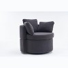 Okak Modern Accent Chairs for Bedroom, Teddy Fabric Swivel and Storage Chair With Back Cushion For Living Room - 4 of 4