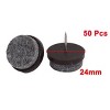 Unique Bargains Chair Leg Floor Glides Felt Floor Protector Brown 0.9" x 0.94" 50 Pcs - 3 of 3
