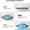 DSVIMOY Support Pillow Cooling Gel Memory Foam Pillow Set with Smooth Washable Cover for Sleeping Comfort, Gray, 16.5"*11.8"*5.9" - 2 of 4