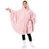 PAVILIA Fluffy Angel Wrap Hooded Blanket for Women Adult, Wearable Cozy Wrap Throw Faux Shearling Shawl Cape - 2 of 4