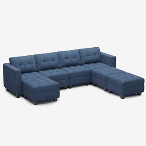 Belffin 7 Seats + 6 Sides Modular Weave Sofa with Storage Seat - 1 of 4