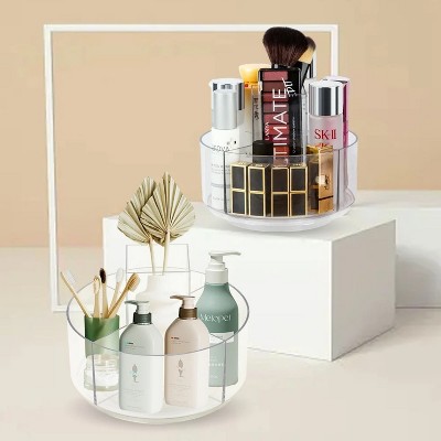 360 Rotating Makeup Organizer, Makeup Carousel Spinning Holder Storage Rack, Large Capacity Make up Caddy Shelf Cosmetics Organizer Box