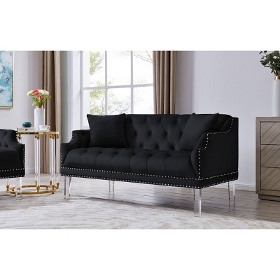 Eva Love Seat Black - Chic Home Design