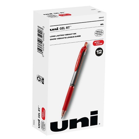 Uni-ball Uniball Signo Rt Gel Pens Medium Point 0.7mm Red Ink