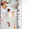 Baby Gift Set, Crib Sheet & Swaddle Newborn Gift Box, Woodland Theme - 2 of 4