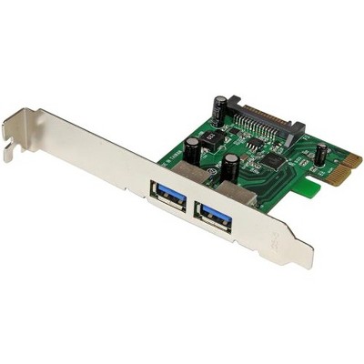 StarTech.com 2 Port PCI Express (PCIe) SuperSpeed USB 3.0 Card Adapter with UASP - SATA Power - PCI Express - Plug-in Card - 2 USB Port(s)