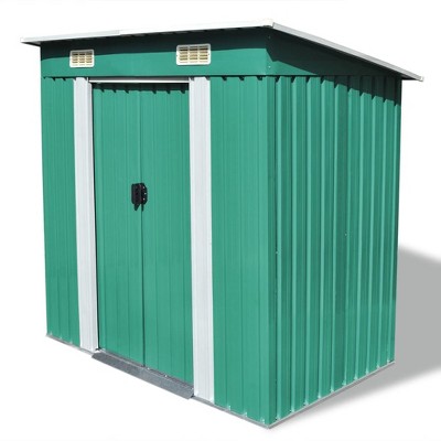 VidaXL Garden Shed Green Metal 74.8"x48.8"x71.3"