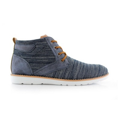 Polar Fox Mens Bohort MPX506060 Mid-Top Knitted Round Toe Sneaker Boots, in Blue, Size 10 — фото 2