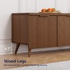 GlasFlength Decorative Storage Cabinets TV Stand, Mid-Century Modern Four Door Cabinet Storage for Living Room Bedroom - 4 of 4