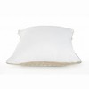 HomeRoots 20" X 20" Beige And White Polyester Geometric Zippered Pillow - 4 of 4