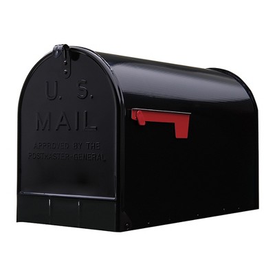 Gibraltar Mailboxes Heavy Duty Extra Big Capacity Steel Classic Stanley Outdoor Post Home Mounted Mailbox, Black