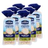 Lundberg Organic Lightly Salted Brown Rice Whole Grain Rice Cakes - Case of 6/8.5 oz
