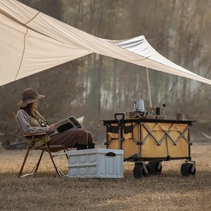 Folding Wagon, Heavy Duty Utility Beach Wagon Cart for Sand - 1 of 4