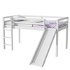 NicBex Twin Low Loft Bed with Guardrail,Rubber Wood Loft Bed Frame with Ladder and Slide,Bed Frame for Adults,Kids,Box Spring Not Required - 4 of 4