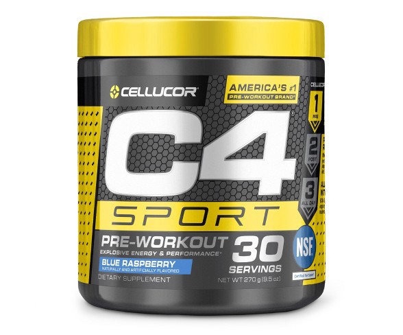 Cellucor C4 Sport Pre-Workout Powder - Blue Raspberry - 9.5oz