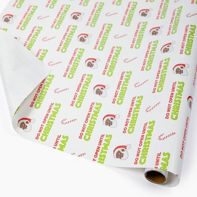 27 sq ft Clarence Claus 'Do Not Open Until Christmas' Gift Wrap - Greentop Gifts