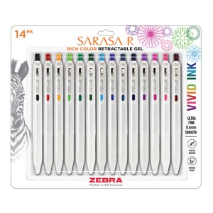Zebra 14ct Sarasa R Rich Retractable Gel Pen Assorted Colors : Target