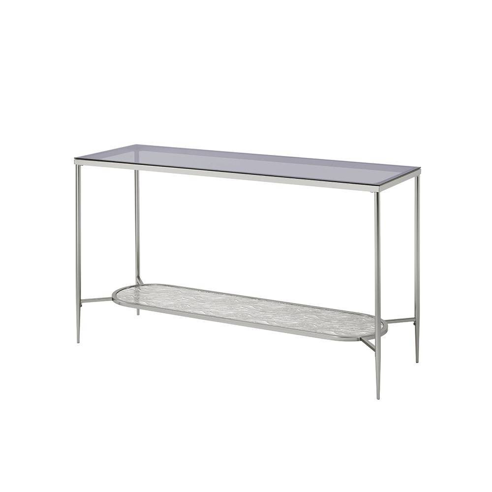 Acme Furniture Adelrik Console Glass Table Chrome Finish