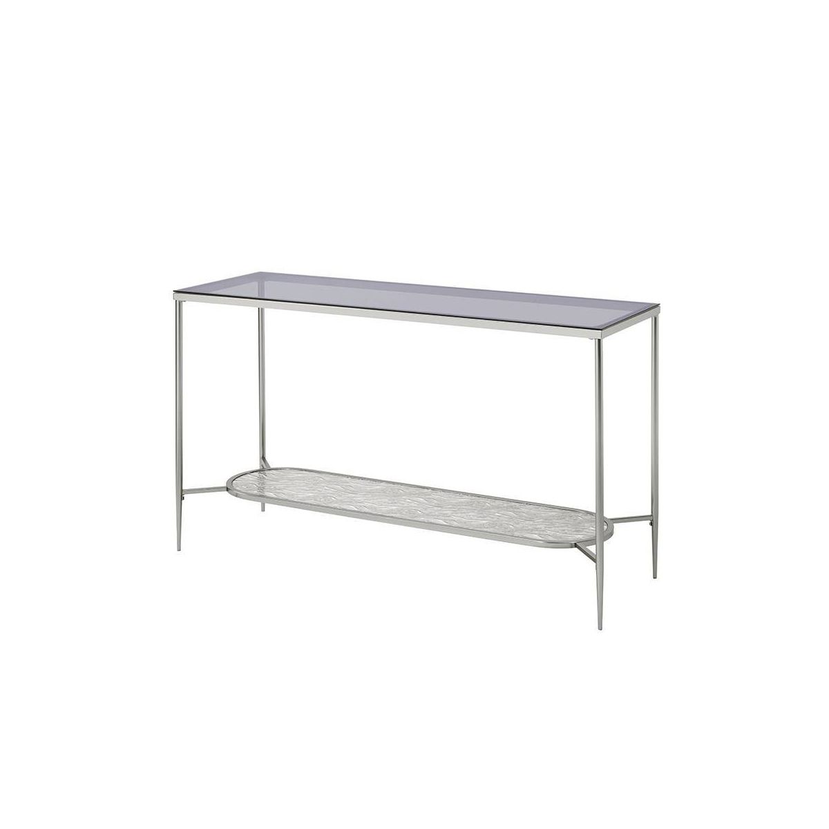 Acme Furniture Adelrik Console Glass Table Chrome Finish