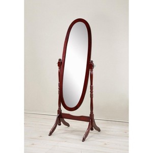 CAVINAS Oval Full Length Mirror, Leaning Floor Full Body Mirror with Wood Frame for Bedroom,Living Room,Cloakroom - 1 of 4