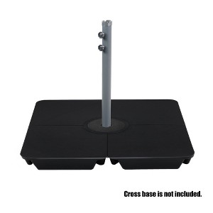 Aoodor 4-Piece Offset Cantilever Patio Umbrella Base Stand - Sand Filled Weight Plates for Stability - 1 of 4