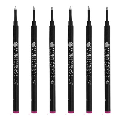 Monteverde Rollerball Pen Refill Medium Point Purple Ink 6 Pack (G233PL)