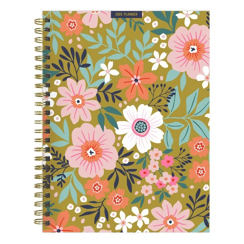 TF Publishing Academic Gold Botanical Palm Leaves 9x11 Daily Weekly Monthly Planner 18-9720A July 2017-June 2018 Calendar 