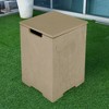 Elementi 15.9" Outdoor Propane Tank Cover Concrete Hideaway Table for 20 lb Propane Tank - 4 of 4