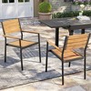 Pellebant Outdoor Dining Chairs Modern Aluminum Stackable Chairs for Patio - 2 of 4