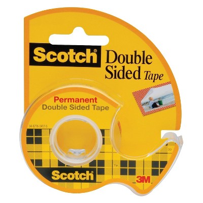 Scotch Double Sided Tape with Dispenser 1/2" x 6.94 yds. Clear (136) 378988