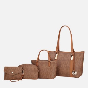 MKF Collection Marimar  M Signature Vegan Leather Women’s Tote – 4 Pcs set Handbag by Mia K - 1 of 4