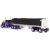 First Gear DCP 1/64 Peterbilt 389 Pride-N-Class Flat Top Sleeper with Wilson Pacesetter Spread Axle Grain Trailer: K2/Bulkloads 60-2152 - 4 of 4