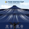 3 Tiers Heavy Duty Patio Umbrella,Outdoor Market Table Umbrellas  , Market Umbrella Outdoor with Ventilation and Hand Crank - 4 of 4