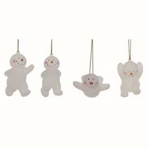 Transpac Acrylic Snowman Ornament Set of 4 Christmas Home Decorations - 1 of 1