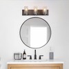 LNC Lapps 22-in 3-Lights Brown Wood Grain and Brushed Silver Farmhouse Vanity Lightss - 4 of 4