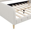 Sapphtopaz Daybed with 4 Support Legs Velvet Fabric Upholstered Bed Frame with Button Tufted and Slats Support for Apartment, Bedroom - 4 of 4