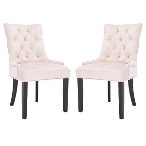 Harlow 19" H Tufted Ring Chair With Nail Head Trim (Set of 2) - MCR4716 - Safavieh Couture - 1 of 4