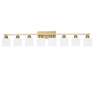 DAKAFUL Bathroom Vanity Light, 4/5/6/8/10-Light Vanity Fixture with Frosted Glass Shades,Reversible Wall Light Over Mirror, for Bathroom/Bedroom - 1 of 4