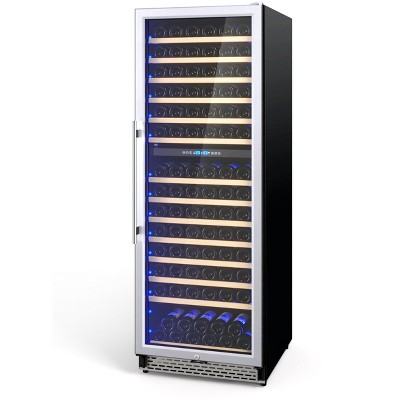 Built-in Red Wine Cellar CB-408B, 154 Bottles of Large Capacity, Double Temperature Area Precision Care, Black Glass Door