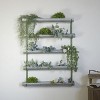 VIP Metal 45.5 in. Gray Planters on Wall Frame 5 Tier - 3 of 4