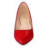 Allegra K Women's Pointed Toe Leaves Print Slip on Kitten Heel Pumps - 2 of 4